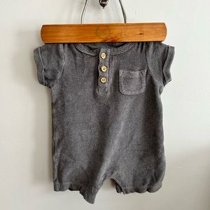 Terry cloth gray romper